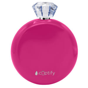 Bright Pink Gloss 5oz Jewel Liquor Flask