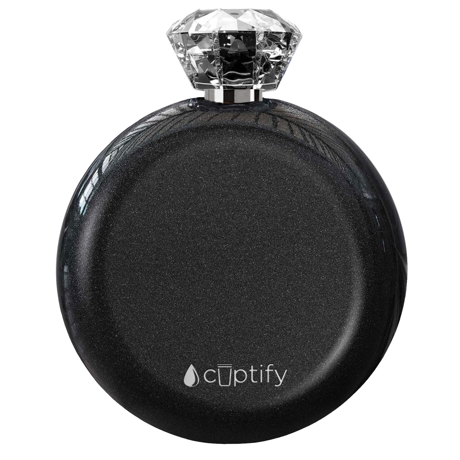 Black Glitter 5oz Jewel Liquor Flask