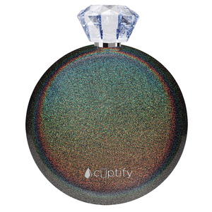 Black Rainbow Glitter 5oz Jewel Liquor Flask