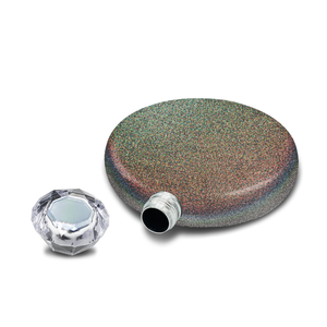 Black Rainbow Glitter 5oz Jewel Liquor Flask