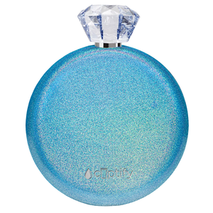 Blue Glitter 5oz Jewel Liquor Flask