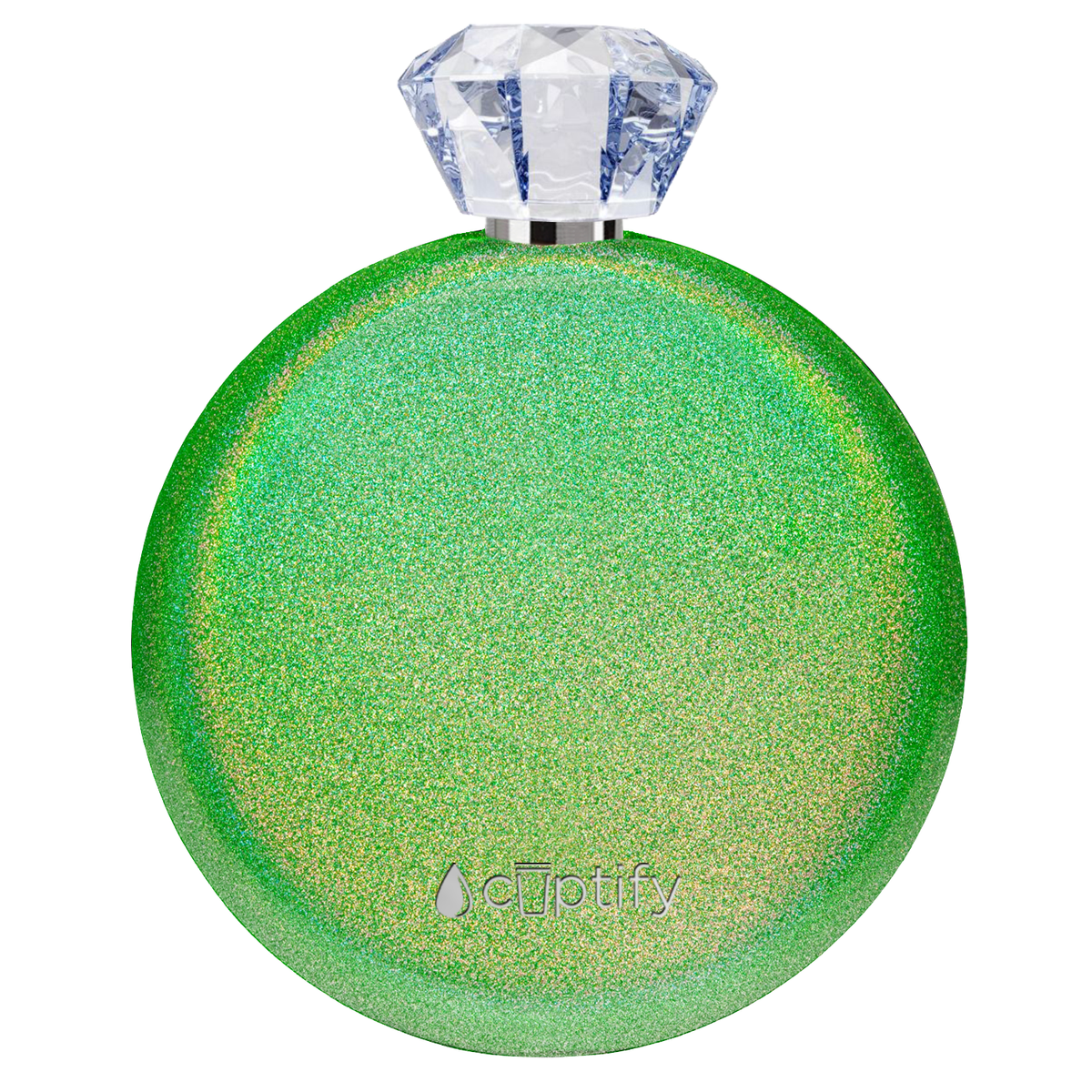 Emerald Green Glitter 5oz Jewel Liquor Flask