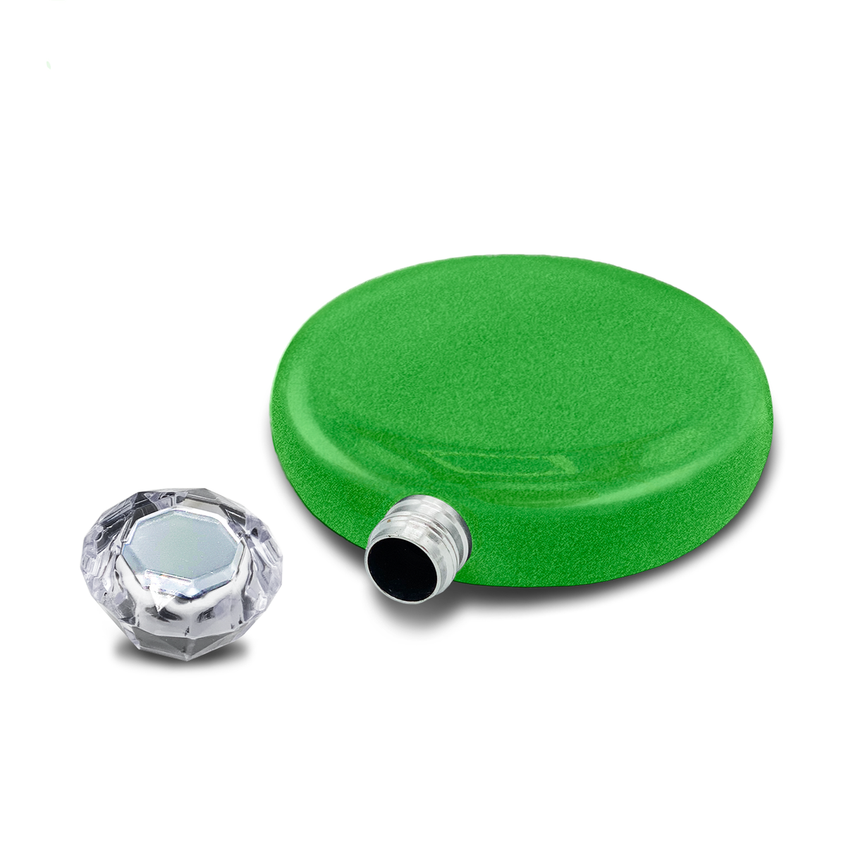 Personalized Emerald Green Glitter 5oz Jewel Liquor Flask