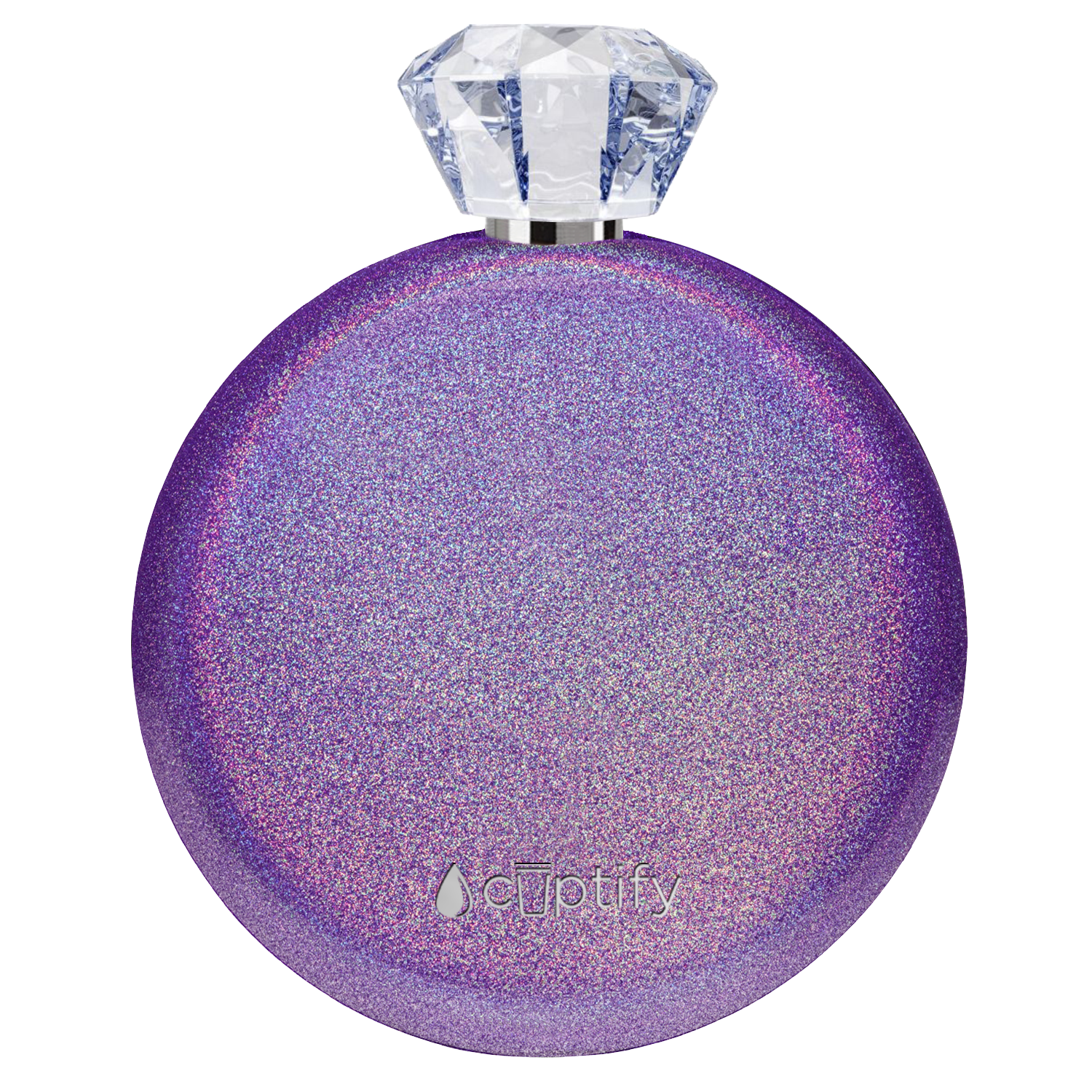 Purple Glitter 5oz Jewel Liquor Flask
