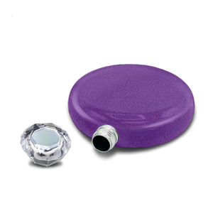 Personalized Purple Glitter 5oz Jewel Liquor Flask