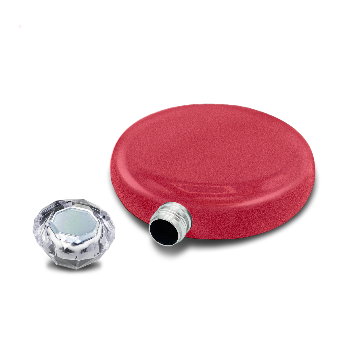 Personalized Cherry Red Glitter 5oz Jewel Liquor Flask