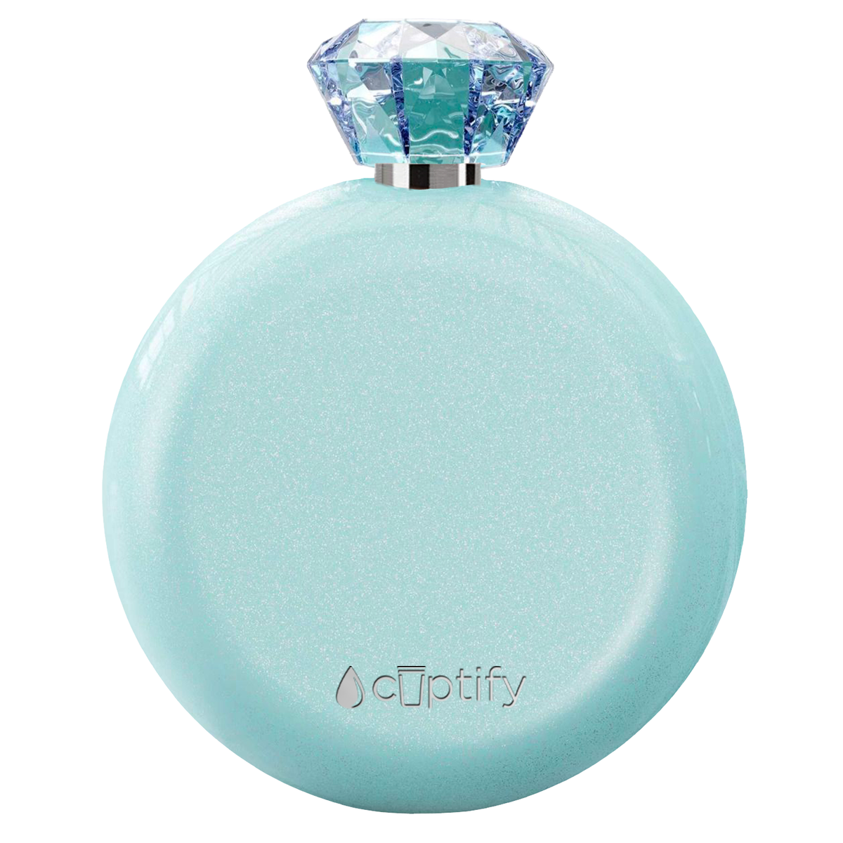 Sea Scape Glitter 5oz Jewel Liquor Flask