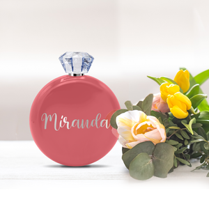 Personalized Guava Gloss 5oz Jewel Liquor Flask