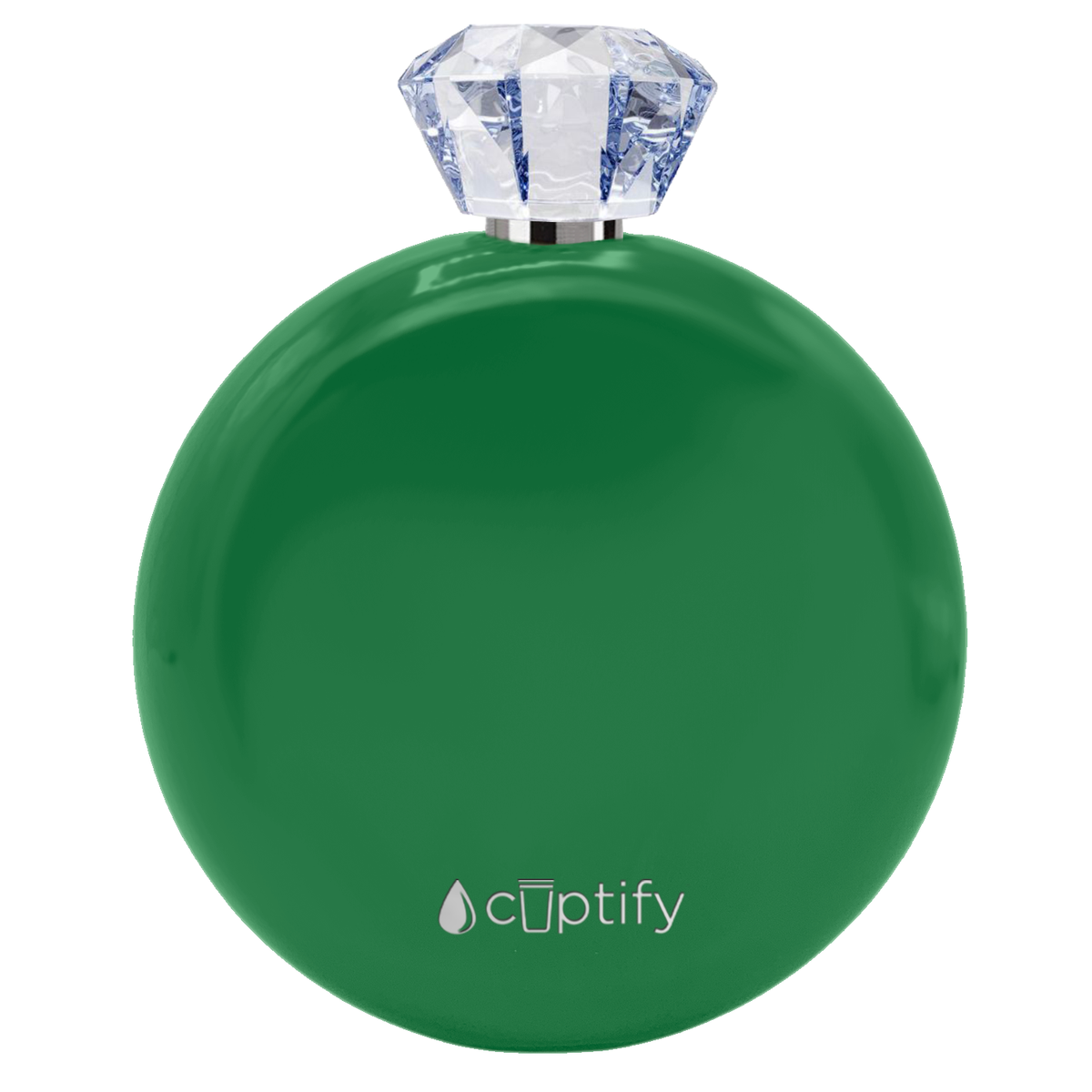 Kelly Green Gloss 5oz Jewel Liquor Flask