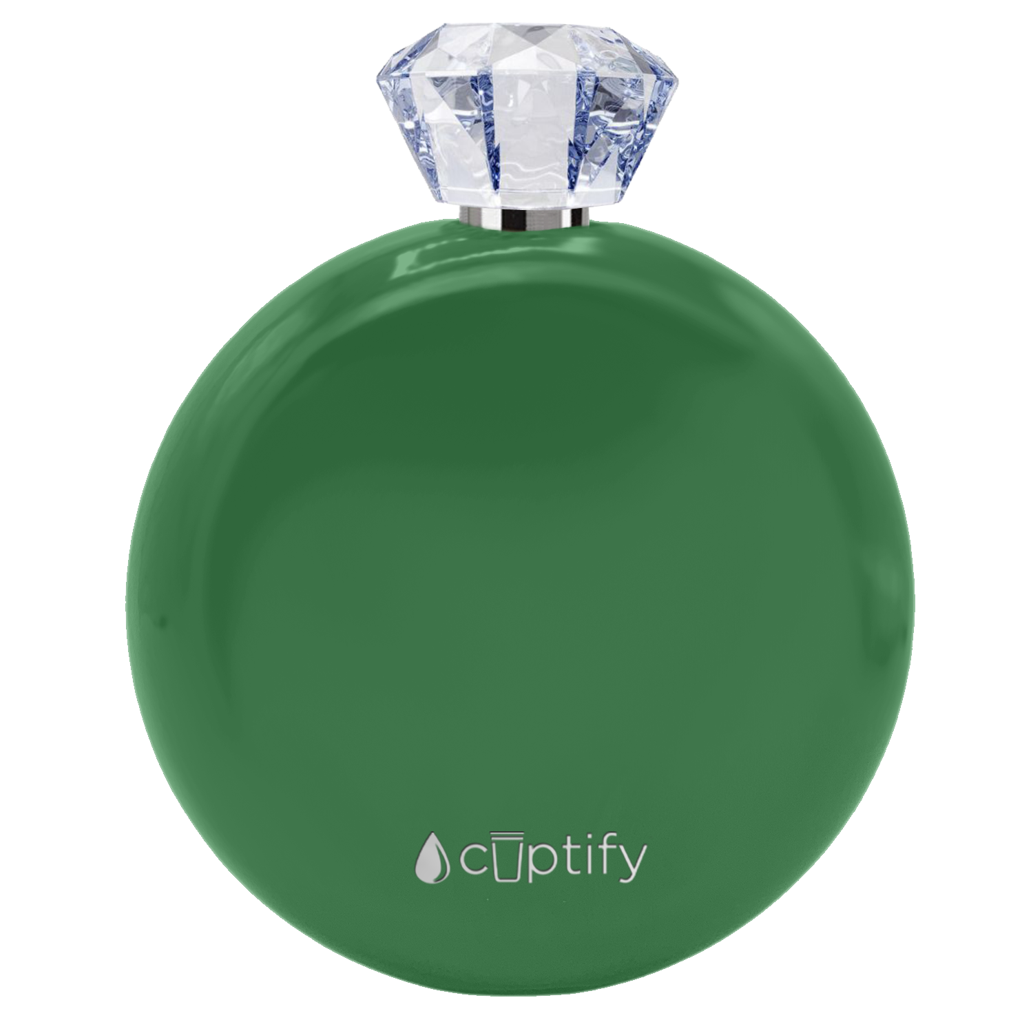 Kelly Green Gloss 5oz Jewel Liquor Flask