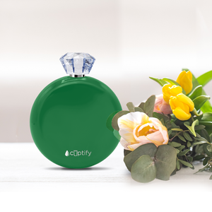 Kelly Green Gloss 5oz Jewel Liquor Flask