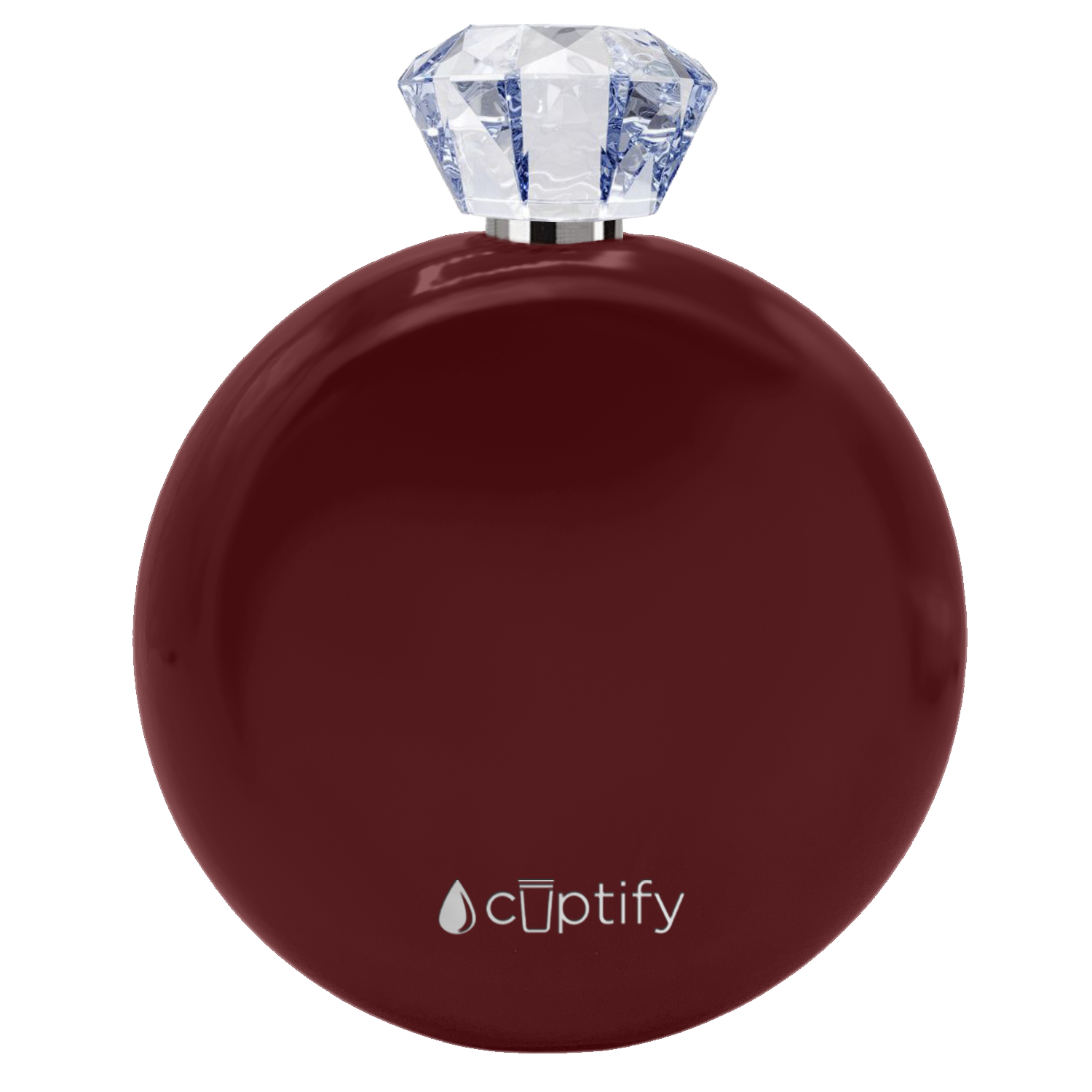 Maroon Gloss 5oz Jewel Liquor Flask