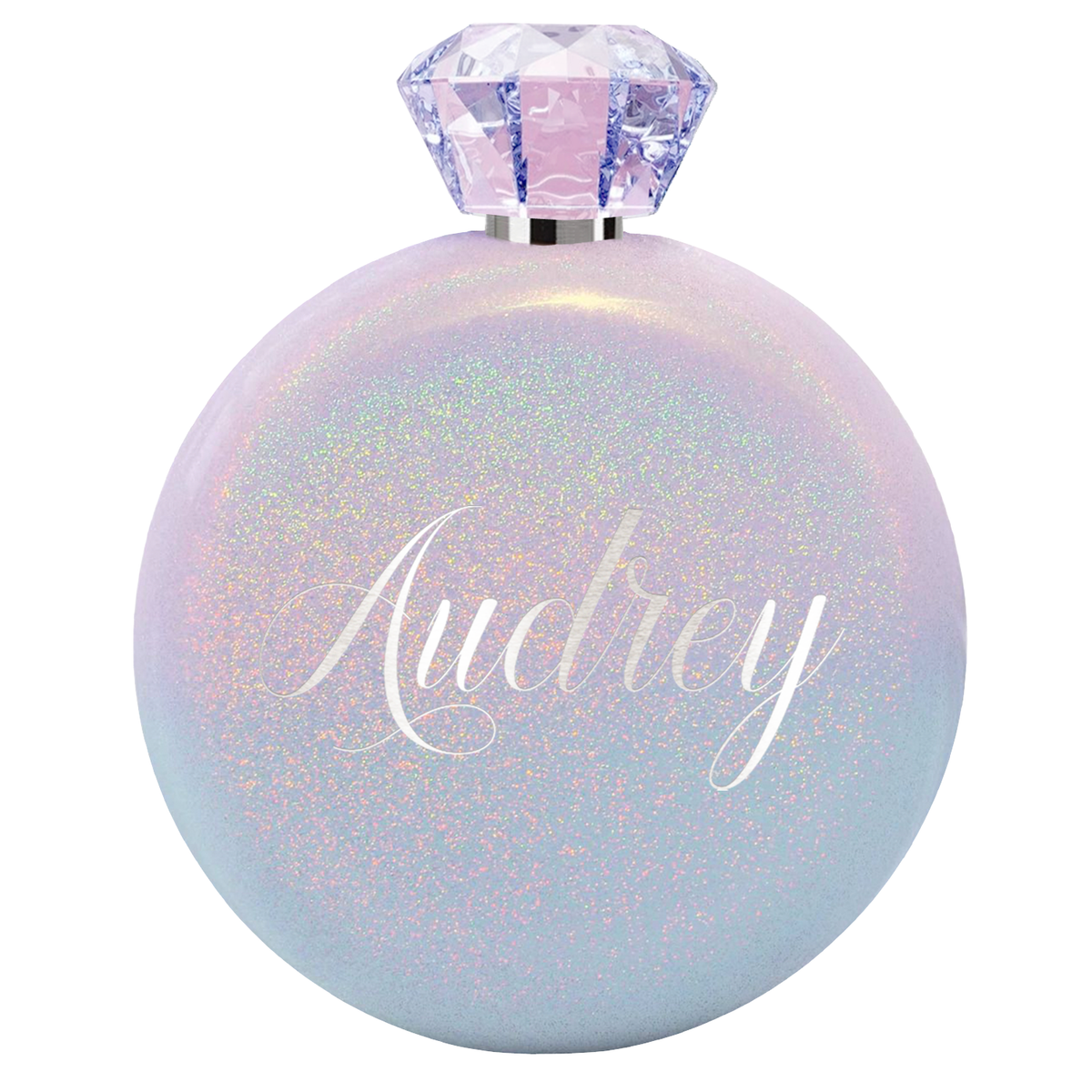 Personalized Ombre Magic Mist Glitter 5oz Jewel Liquor Flask