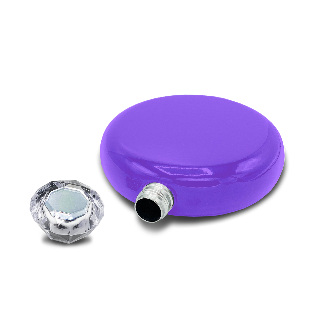 Purple Gloss 5oz Jewel Liquor Flask