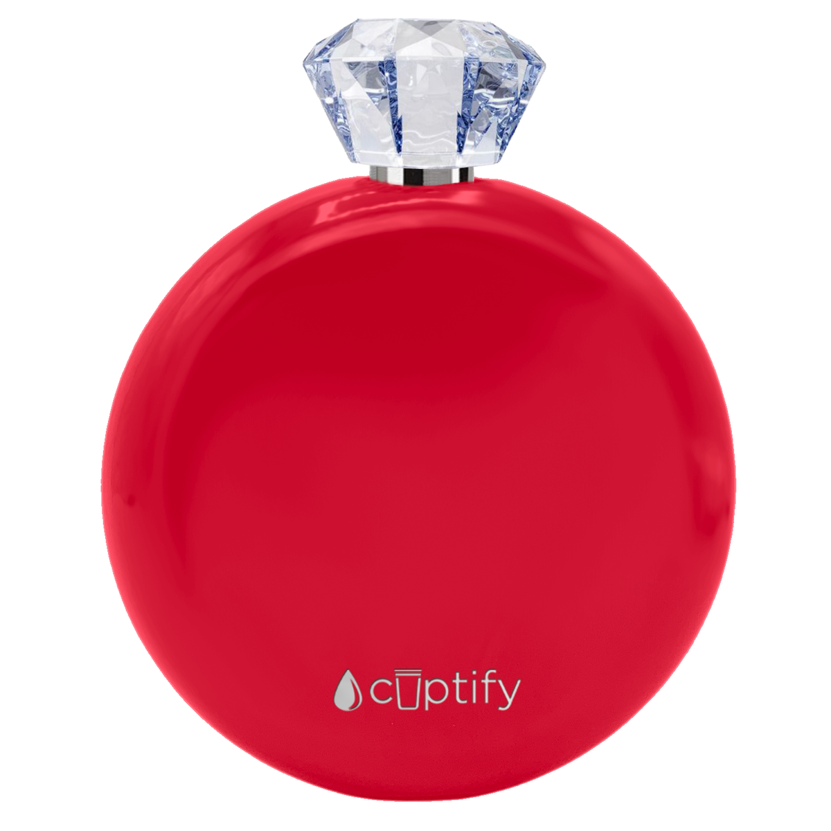 Red Gloss 5oz Jewel Liquor Flask