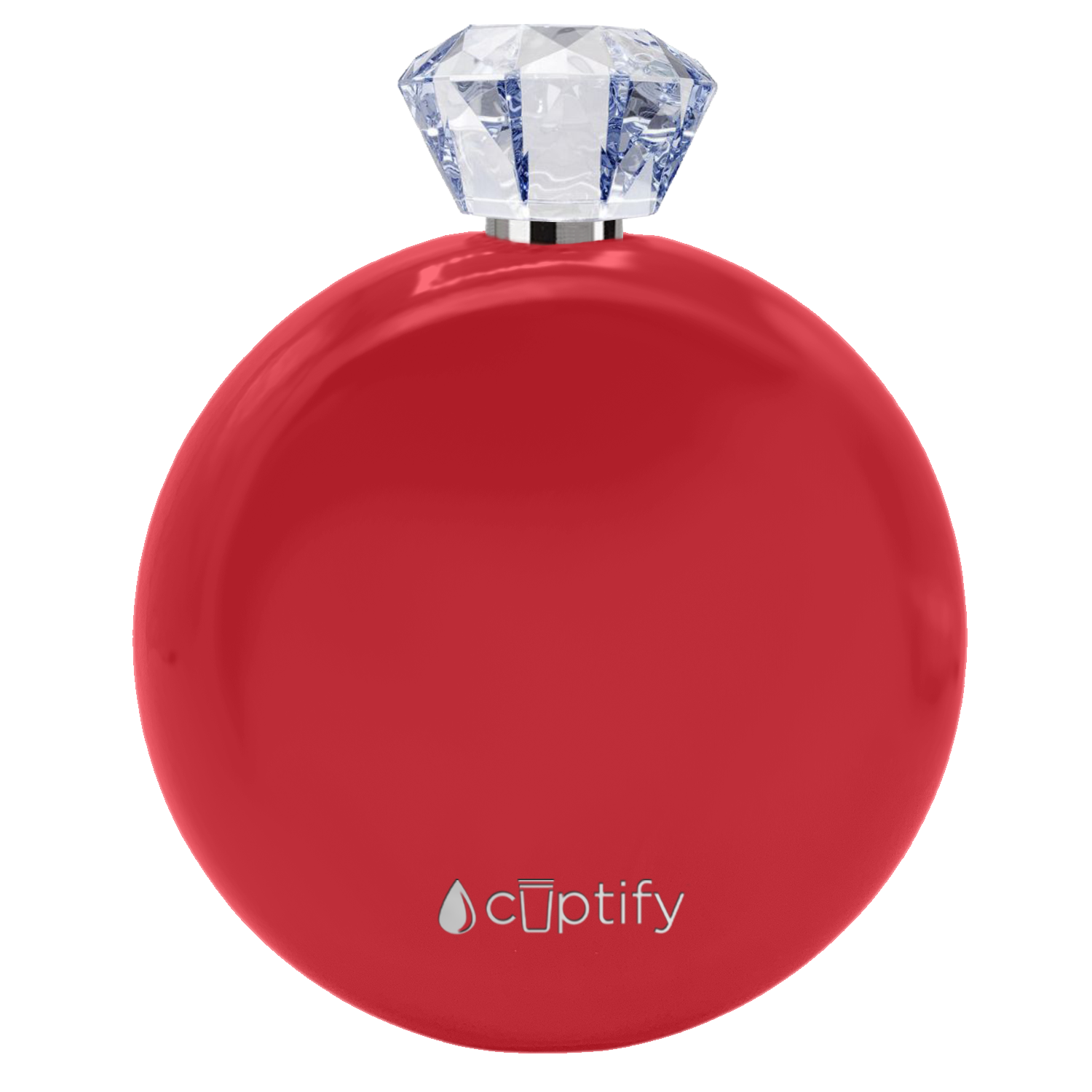 Red Gloss 5oz Jewel Liquor Flask