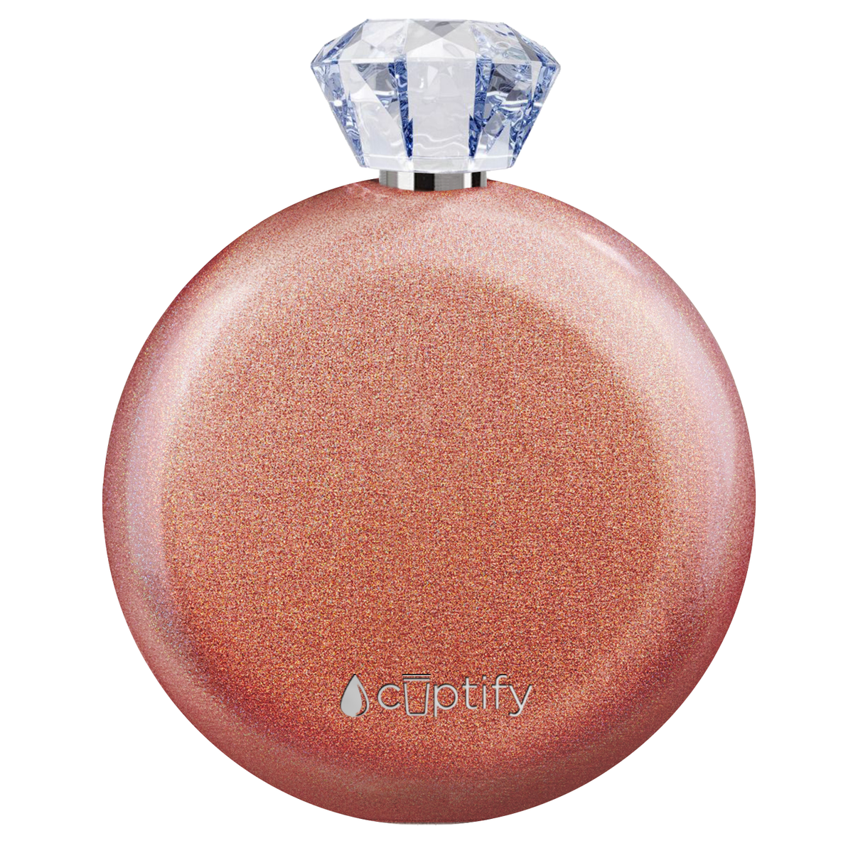 Rose Gold Glitter 5oz Jewel Liquor Flask