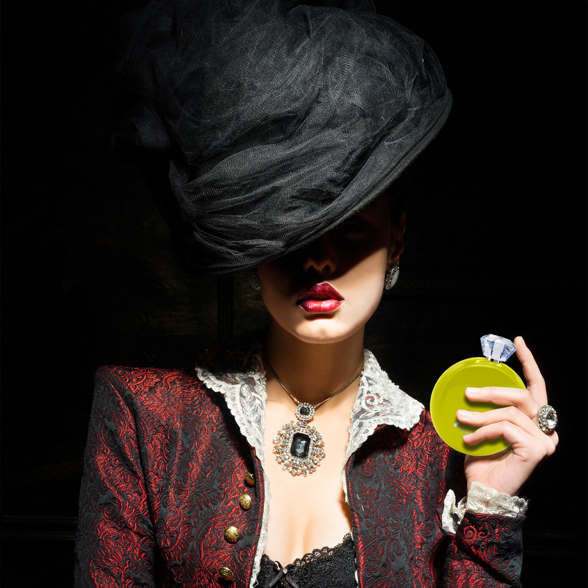 Yellow Gloss 5oz Jewel Liquor Flask