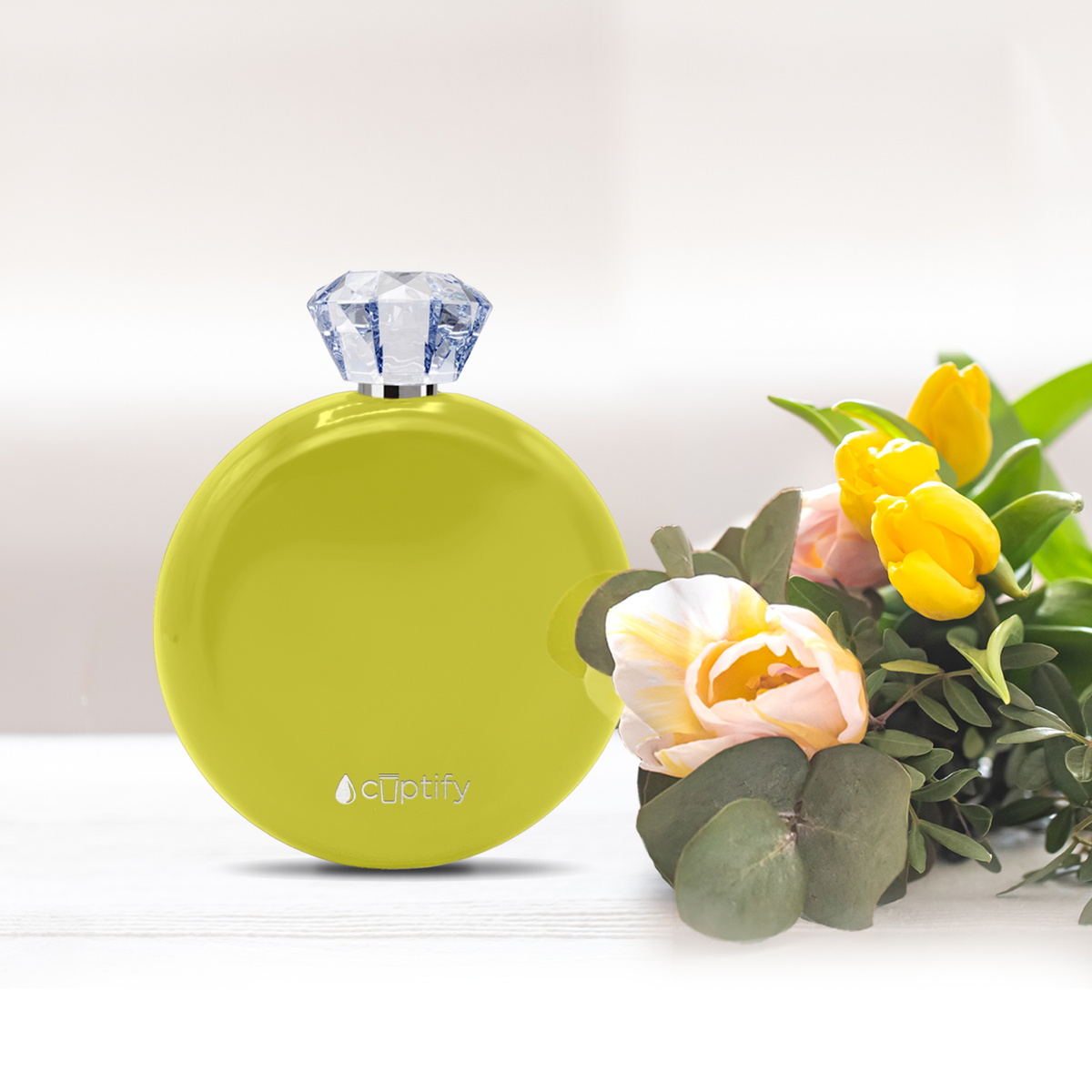 Yellow Gloss 5oz Jewel Liquor Flask