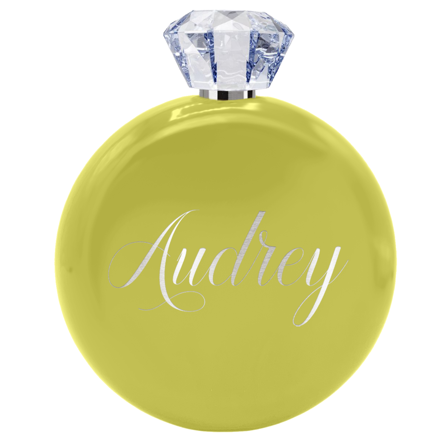 Personalized Yellow Gloss 5oz Jewel Liquor Flask