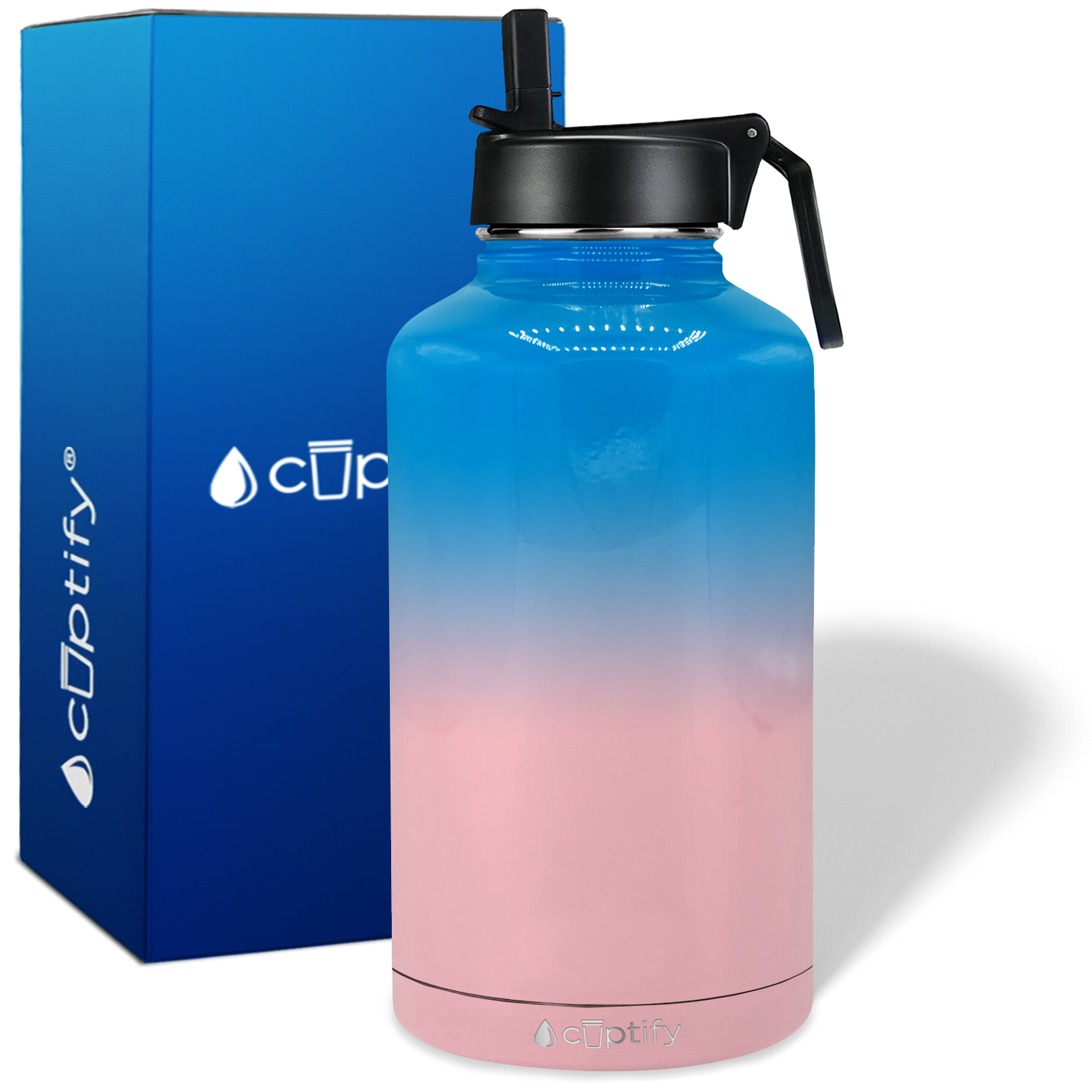 Bubble Gum Ombre 64oz Wide Mouth Water Bottle