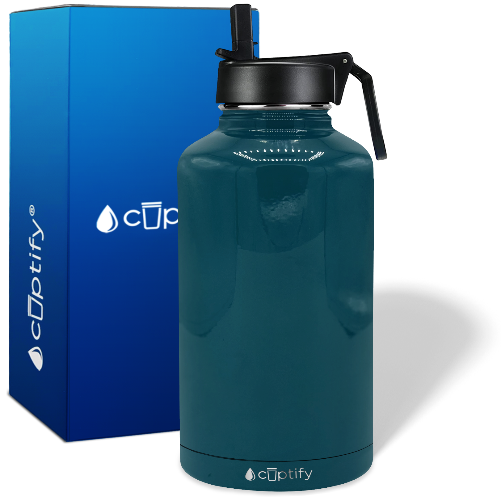 Blue Sea Gloss 64oz Wide Mouth Water Bottle