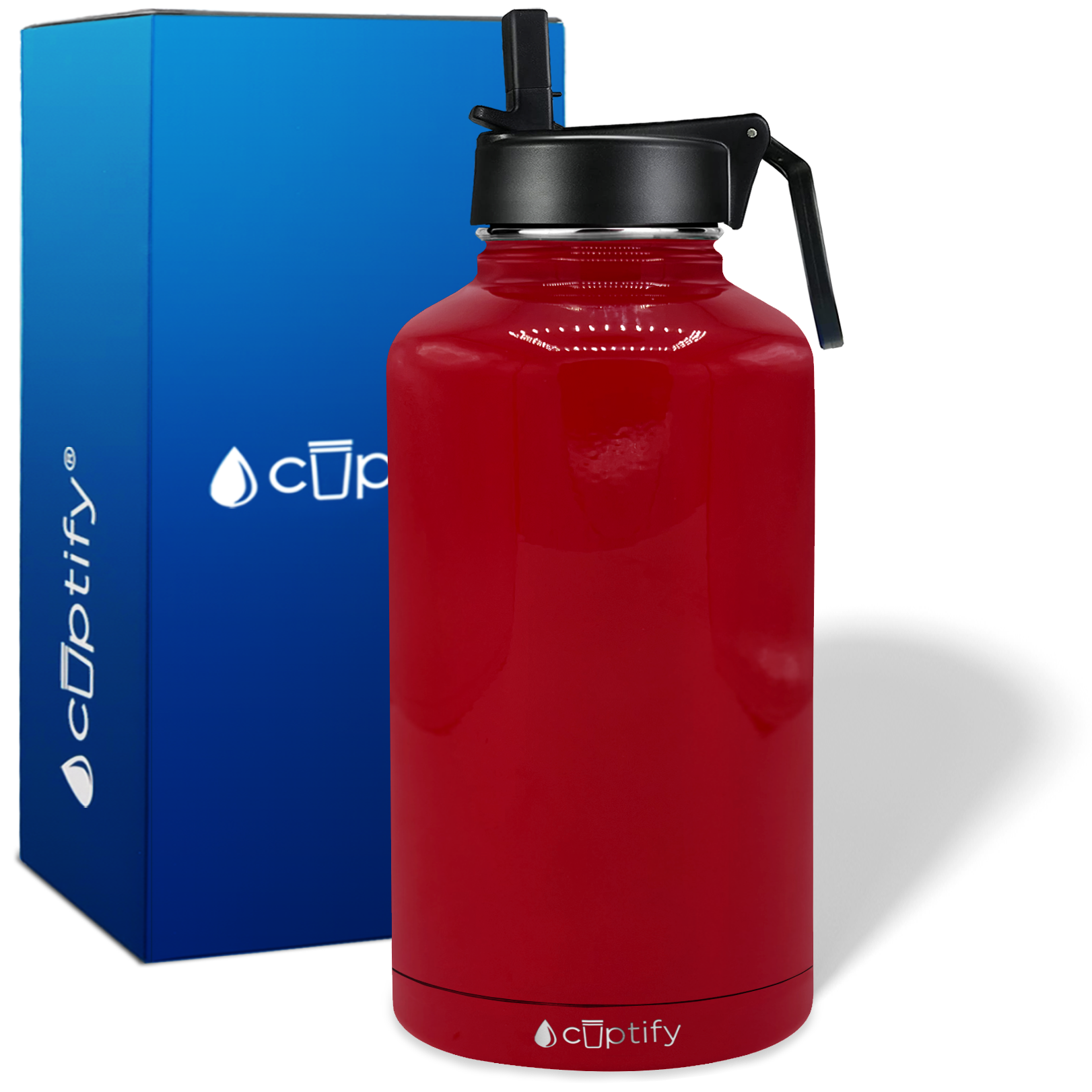 Blood Red Gloss 64oz Wide Mouth Water Bottle