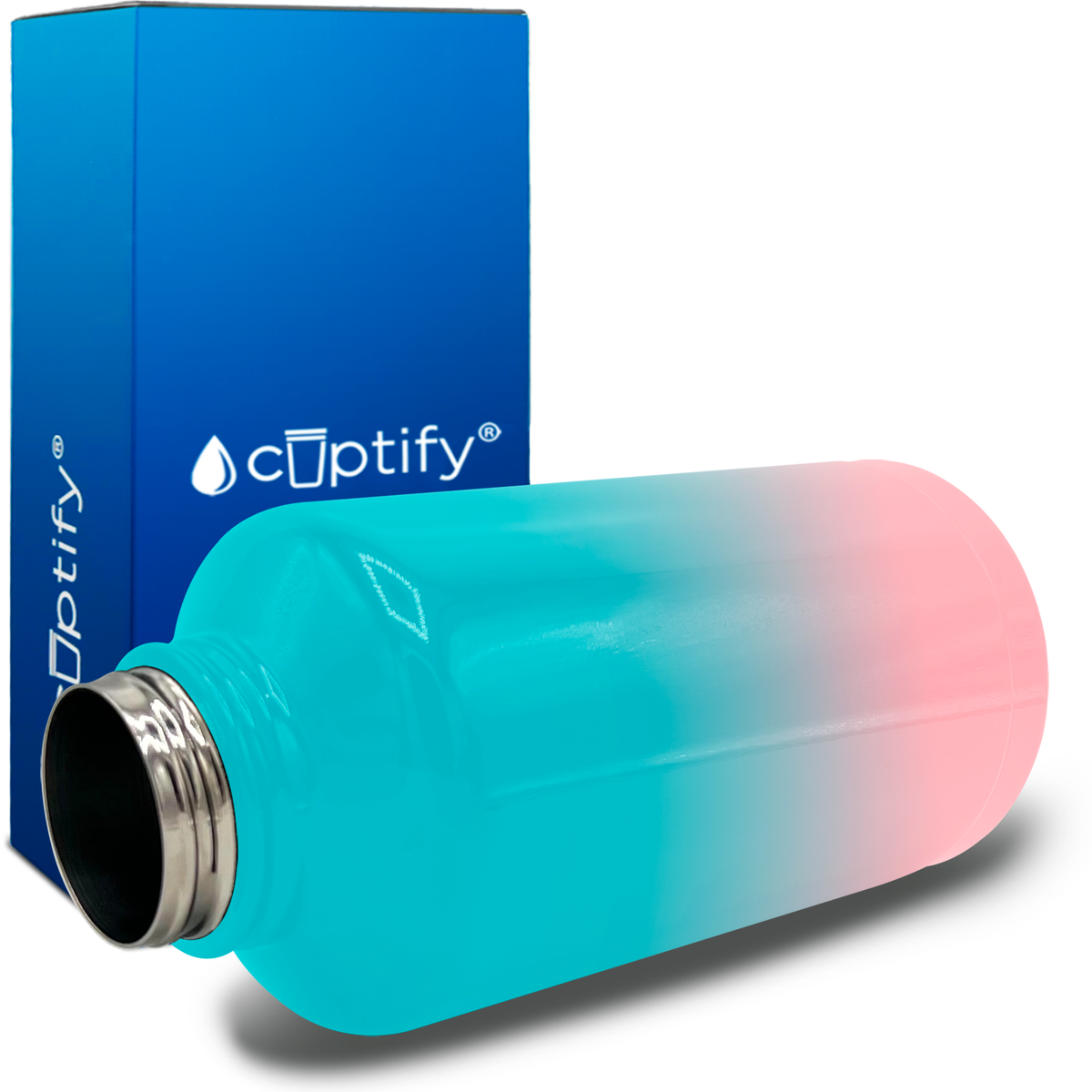 Cotton Candy Ombre 64oz Wide Mouth Water Bottle