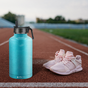 Seafoam Glitter 64oz Wide Mouth Water Bottle