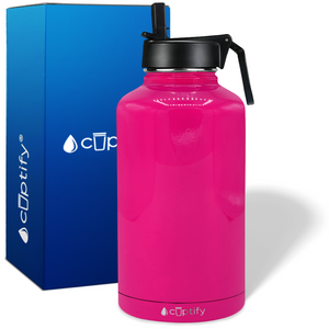 Hot Pink Gloss 64oz Wide Mouth Water Bottle