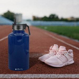 Navy Blue Gloss 64oz Wide Mouth Water Bottle