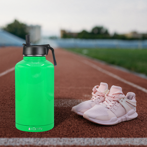 Neon Green Gloss 64oz Wide Mouth Water Bottle