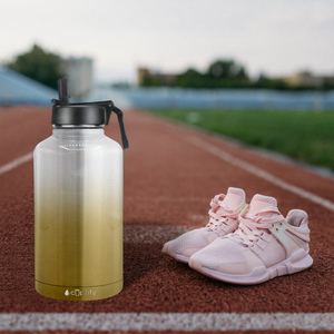 Gold Ombre Translucent 64oz Wide Mouth Water Bottle