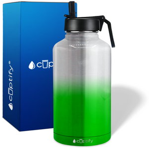 Green Ombre Translucent 64oz Wide Mouth Water Bottle