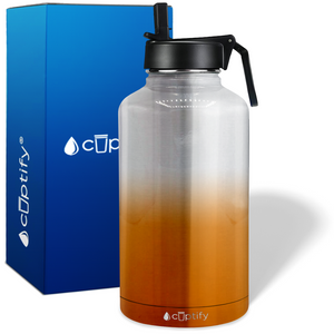 Orange Ombre Translucent 64oz Wide Mouth Water Bottle