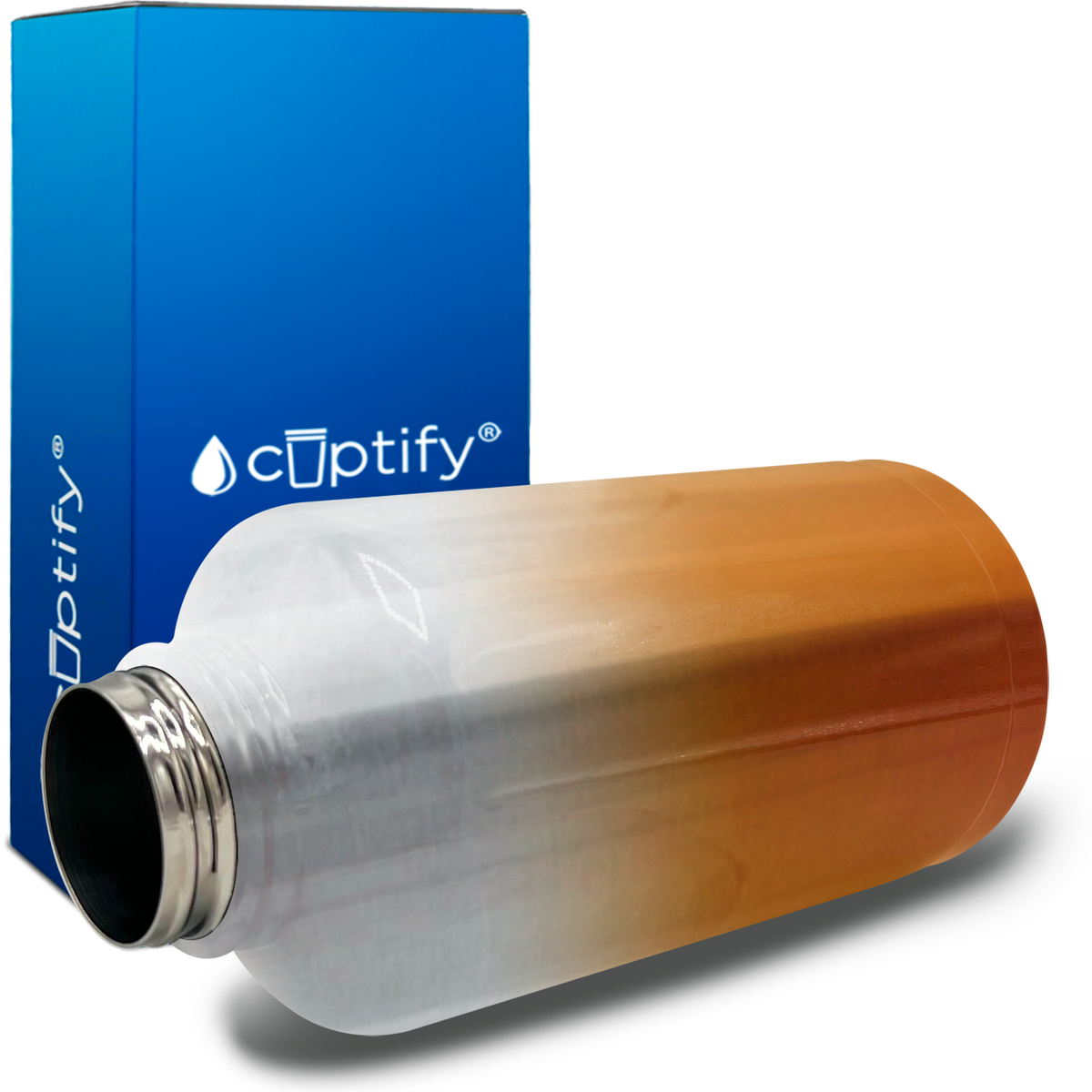 Orange Ombre Translucent 64oz Wide Mouth Water Bottle