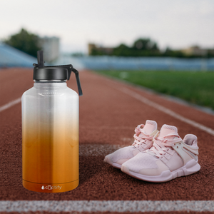 Orange Ombre Translucent 64oz Wide Mouth Water Bottle