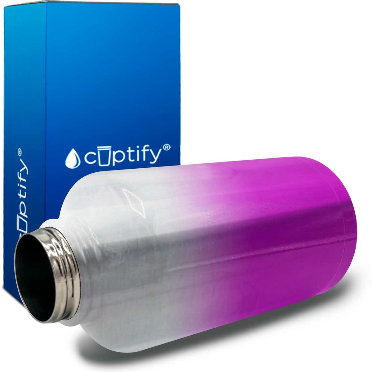 Pink Ombre Translucent 64oz Wide Mouth Water Bottle