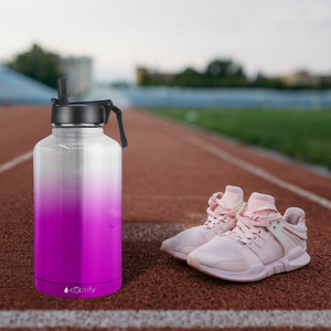 Pink Ombre Translucent 64oz Wide Mouth Water Bottle