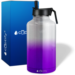 Purple Ombre Translucent 64oz Wide Mouth Water Bottle