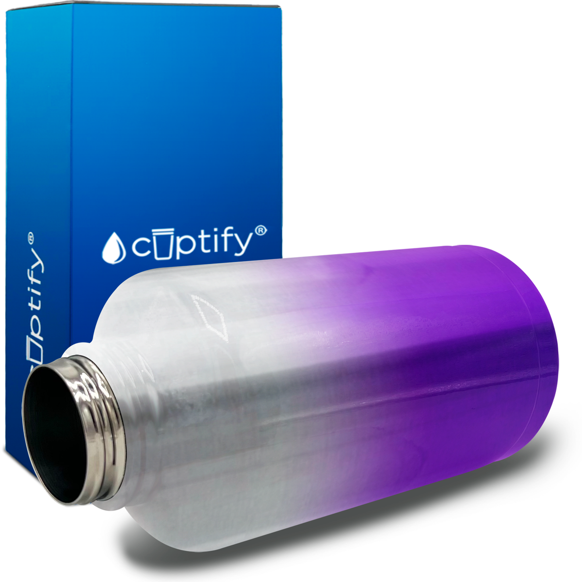 Purple Ombre Translucent 64oz Wide Mouth Water Bottle