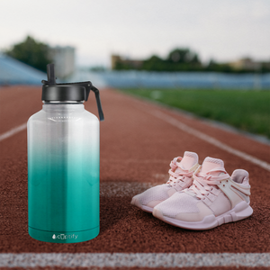 Teal Ombre Translucent 64oz Wide Mouth Water Bottle