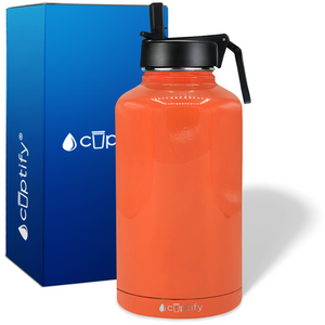 Orange Gloss 64oz Wide Mouth Water Bottle