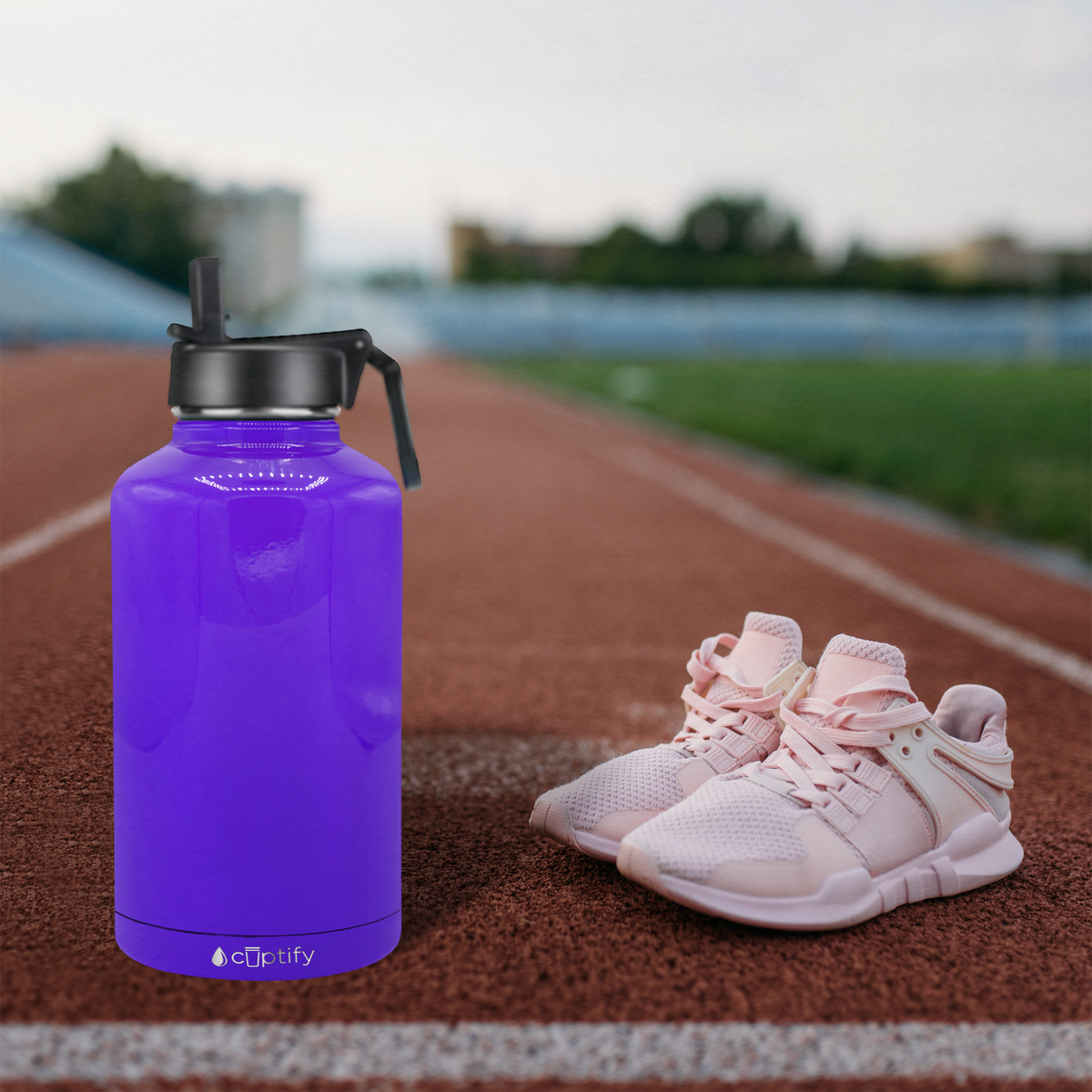 Purple Gloss 64oz Wide Mouth Water Bottle