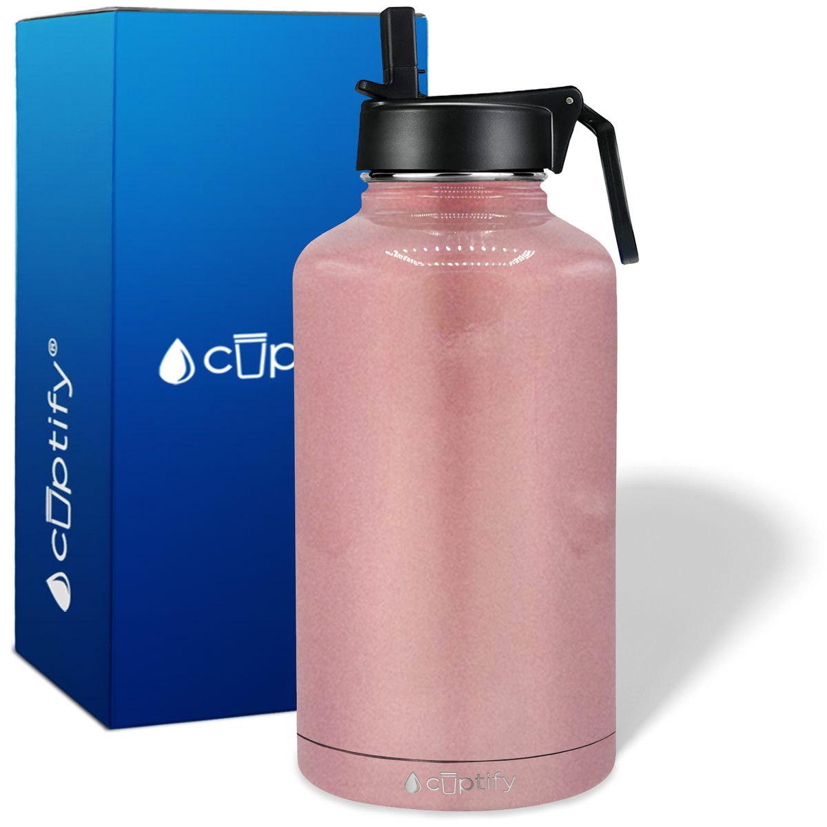 Rose Gold 64oz Wide Mouth Water Bottle