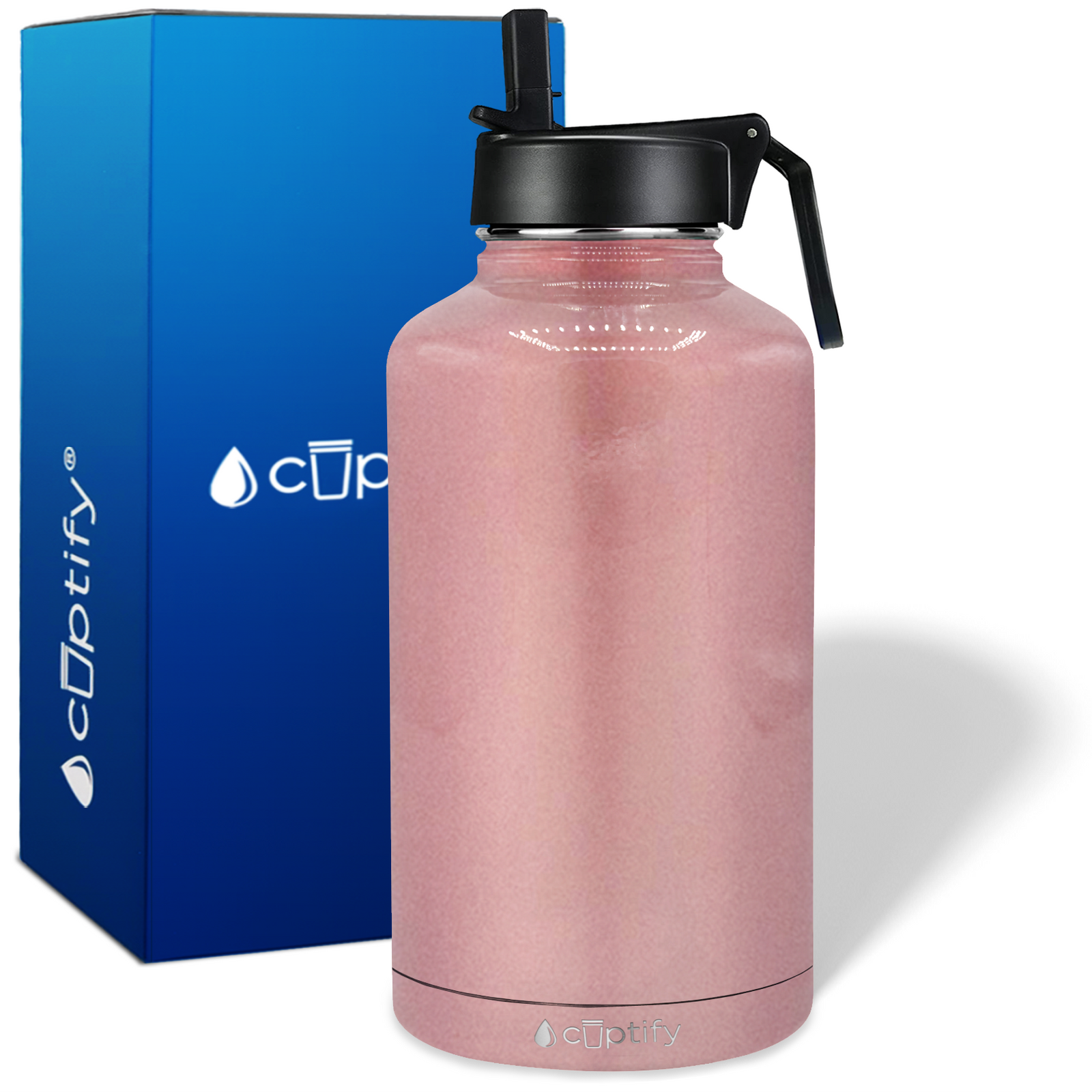 Rose Gold 64oz Wide Mouth Water Bottle
