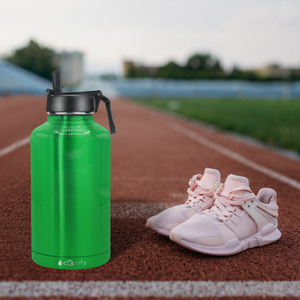Green Translucent 64oz Wide Mouth Water Bottle