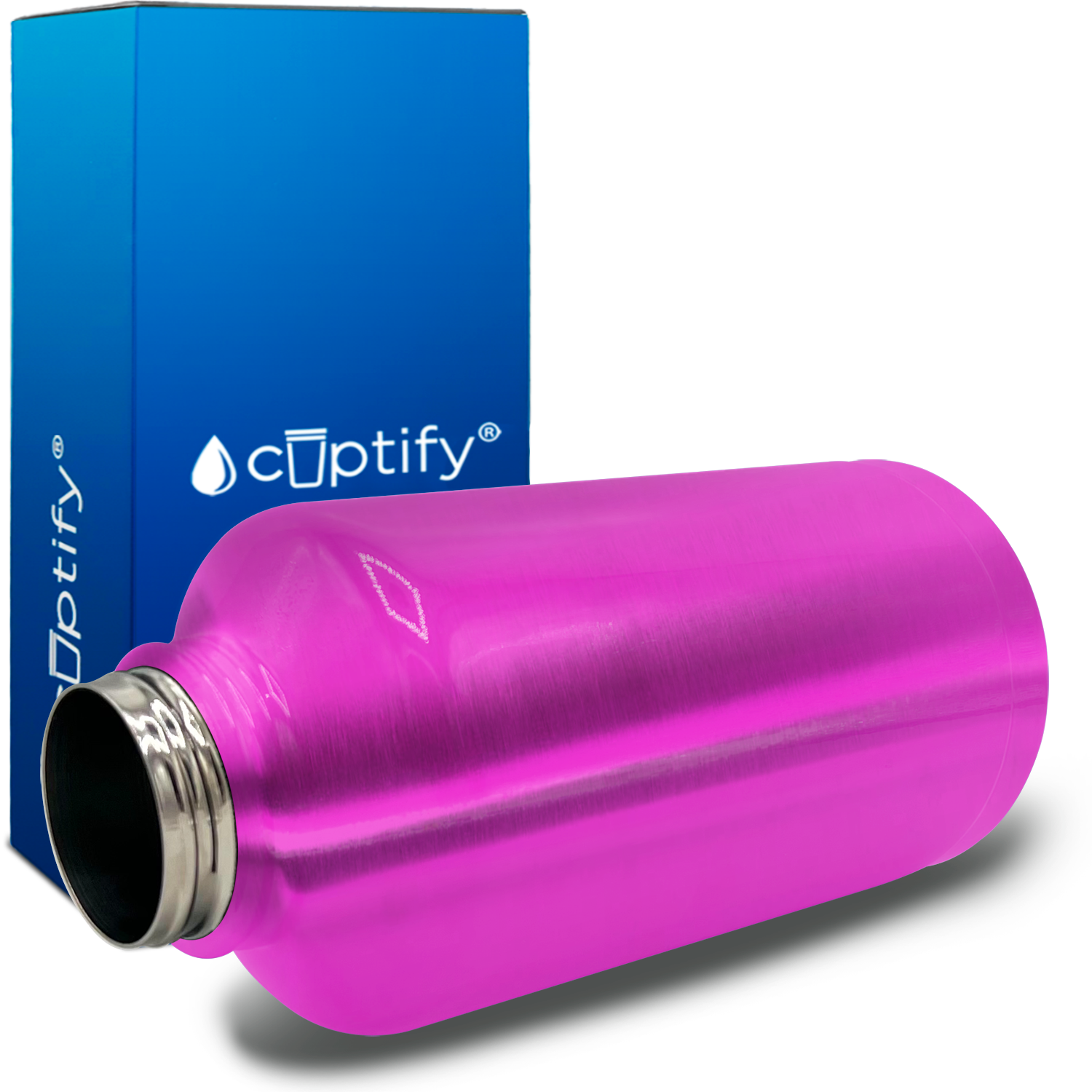 Hot Pink Gloss 24oz Wide Mouth Water Bottle - Cuptify