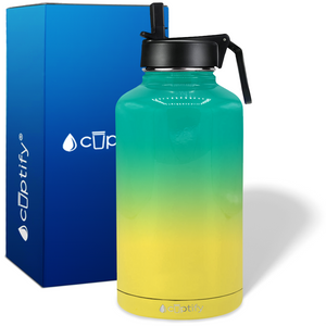 Tropical Ombre 64oz Wide Mouth Water Bottle