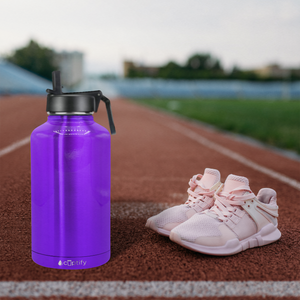 Purple Translucent 64oz Wide Mouth Water Bottle